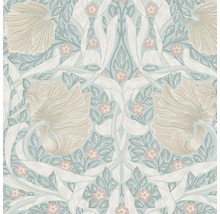 Tapet med blommönster av blommor och blad