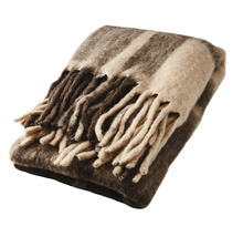 Randig pläd med fransar