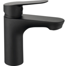 Svart tvättställsblandare med ett handtag