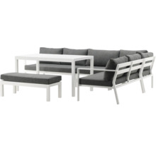 Trädgårdsset med bord, bänk och pall