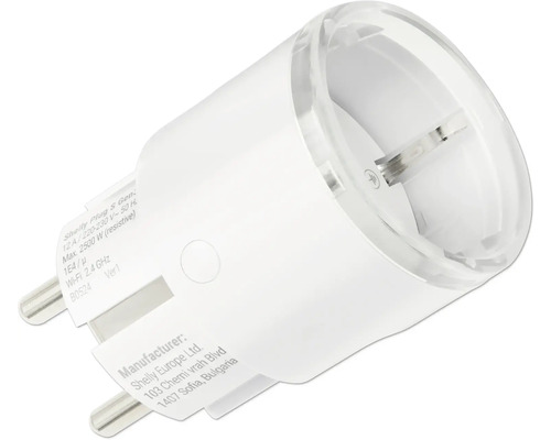Shelly Smart Plug S, smartkontakt för inomhusbruk