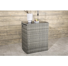 Trädgårdsbord i rotting med glasskiva