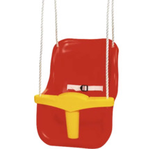 Barn gunga med rep och säkerhetsbälte