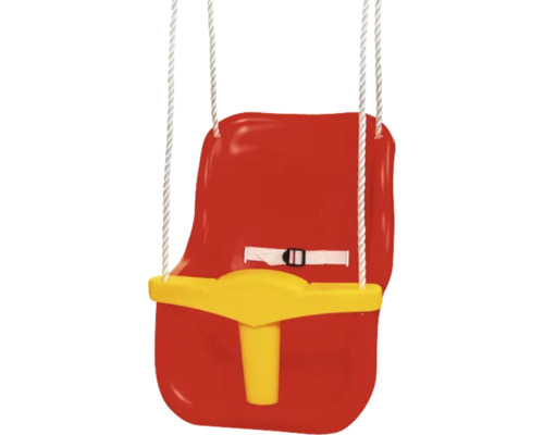 Barn gunga med rep och säkerhetsbälte