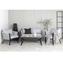 Utegrupp med två stolar, soffa och bord i modern design