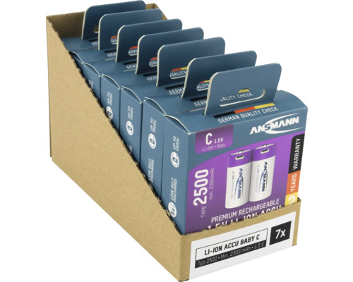 Ansmann Litiumjonbatteri Baby C i 7-pack