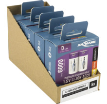 Ansmann Litiumjon Mono D-batterier, 1,5 volt, 5-pack i försäljningsförpackning