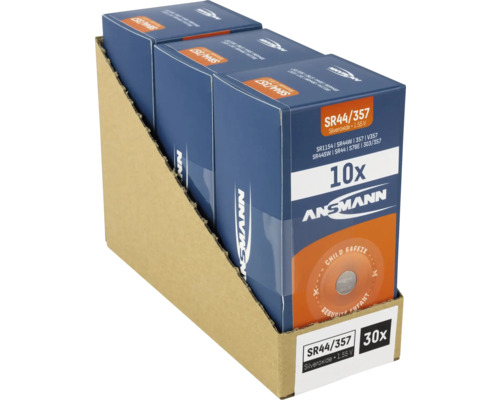 Ansman batteri SR44/357, 1,55 V, 10-pack