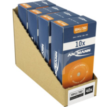 Ansmann knappcellsbatterier SR41/392, 1,55 V, 40-pack i försäljningsförpackning