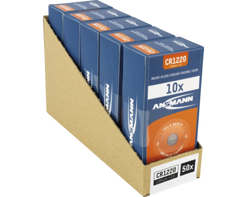 Ansmann CR1220 Litiumbatterier 3V, 50-pack