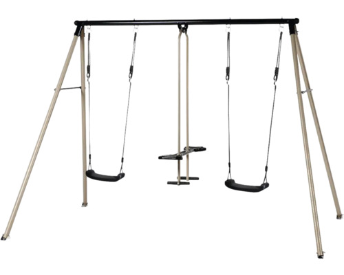 Gungställning HÖRBY BRUK CanCan Classic sand Lekplatsgunga med två gungsäten och en dubbelgunga