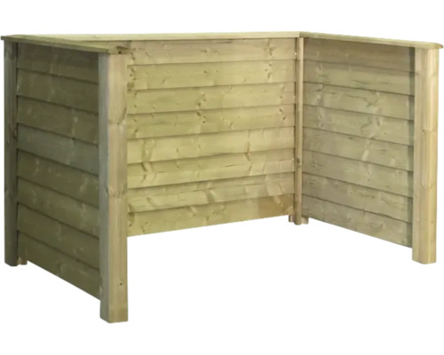 Soptunna i trä för utomhusbruk