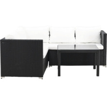 Trädgårdsmöbelset med hörnsoffa och bord