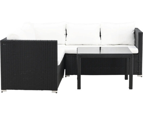 Trädgårdsmöbelset med hörnsoffa och bord