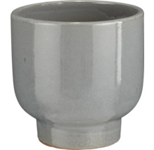 Grå keramisk blomkruka