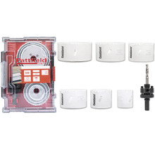 Pattfield hålsågsats med bimetallhålsågar och centrumborr