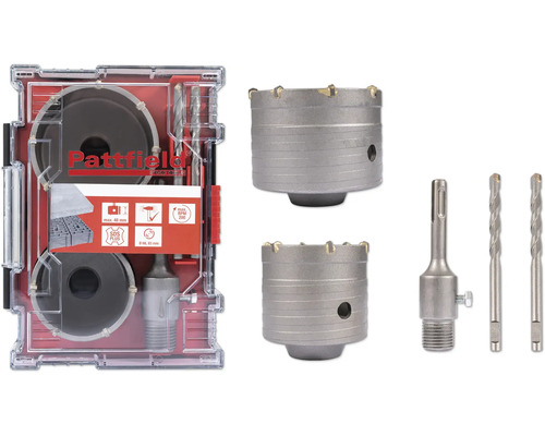 Pattfield apparatlåda med borrar i set