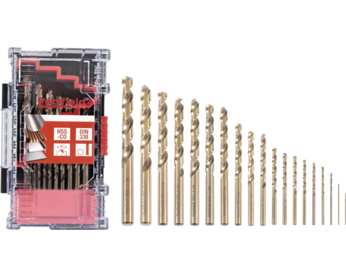 Pattfield HSS-CO metallborrsats med 25 delar i väska