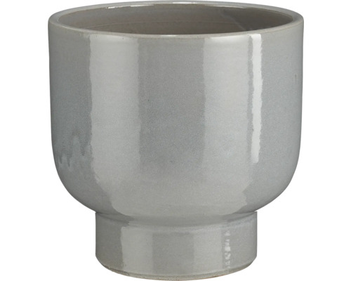 Grå keramisk blomkruka