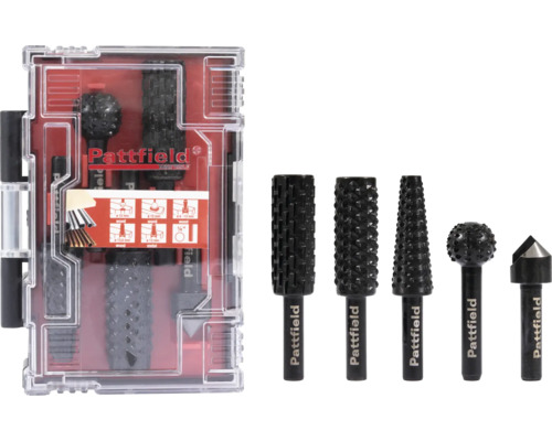 Pattfield fräsar set i förvaringsbox