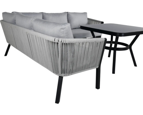 Trädgårdsset med soffa och bord för utomhusbruk