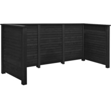 Soptunna i trä för två soptunnor