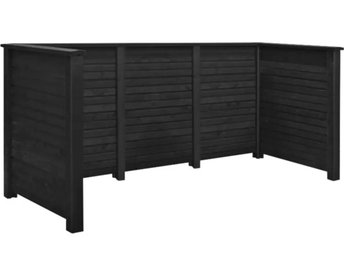 Soptunna i trä för två soptunnor