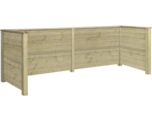 Trästaket för tomtgräns