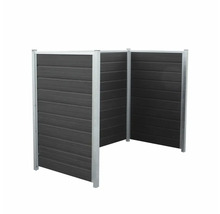 Soptunna av metall och trä