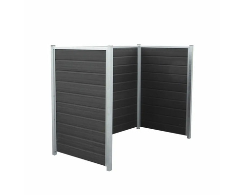 Soptunna av metall och trä