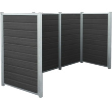 Soptunna av trä och metall