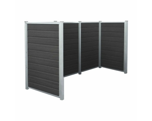 WPC insynsskydd med aluminiumram