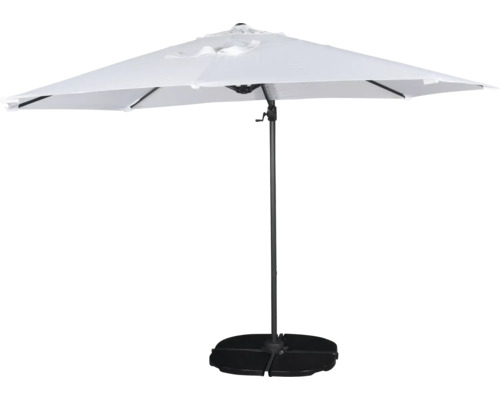 Fyrkantigt parasoll med stativ