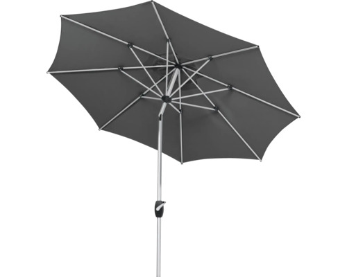 Grått parasoll med ram