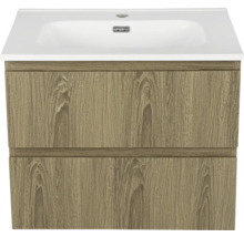 Tvättställsskåp med två lådor och handfat