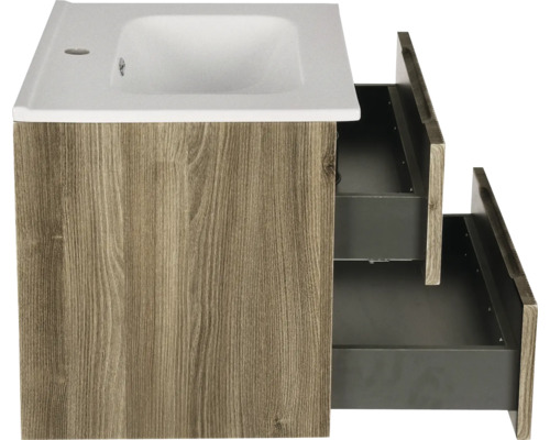 Tvättställsskåp med två lådor och tvättställ