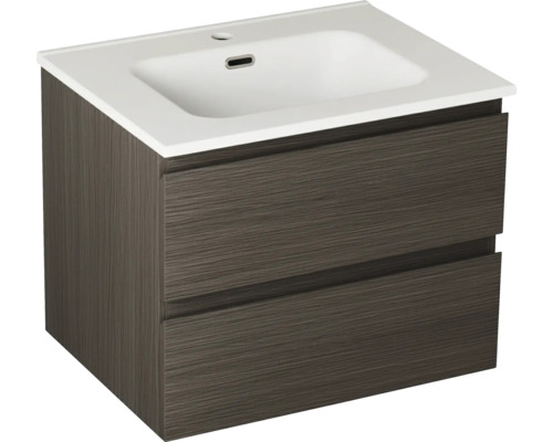 Tvättställsskåp med två lådor och handfat