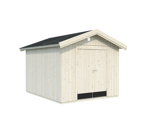 Trädgårdshus av trä med sadeltak