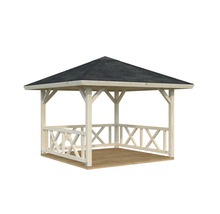 Trädgårdspaviljong i trä med tak