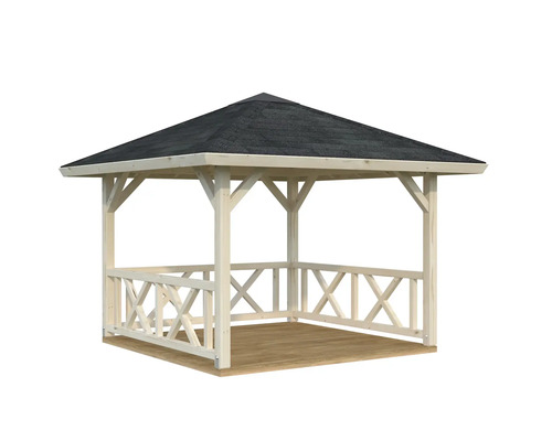Trädgårdspaviljong i trä med tak