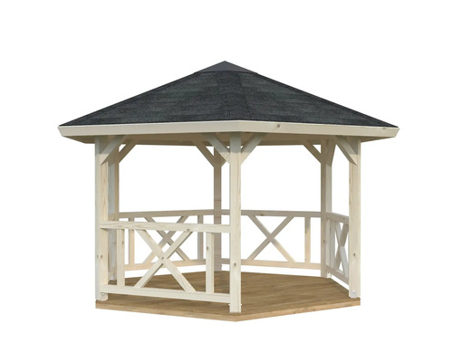 Trädgårdspaviljong i trä med tak