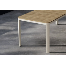 Trädgårdsbord med träskiva och metallram