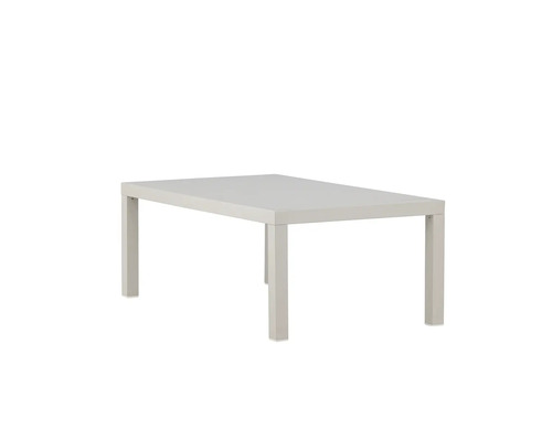 Rektangulärt trädgårdsbord med metallram