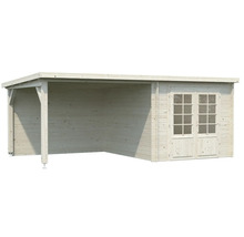 Trädgårdshus med täckt terrass av trä