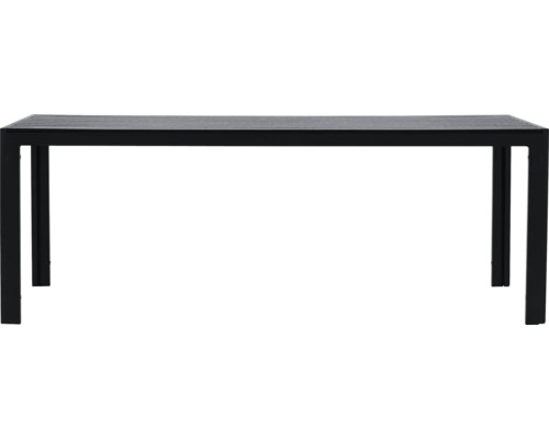 Rektangulärt trädgårdsbord med rak bordsskiva och ben