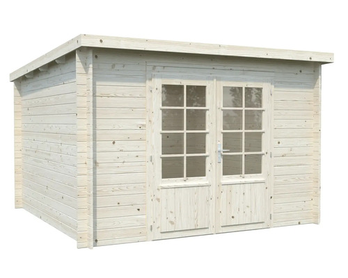 Trädgårdshus i trä med dubbeldörr