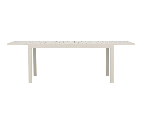 Utdragbart trädgårdsbord med lamellstruktur