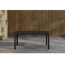 Rektangulärt trädgårdsbord av aluminium