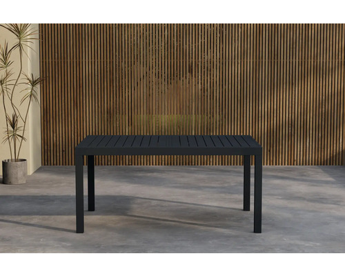 Rektangulärt trädgårdsbord av aluminium