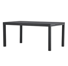 Rektangulärt trädgårdsbord av metall